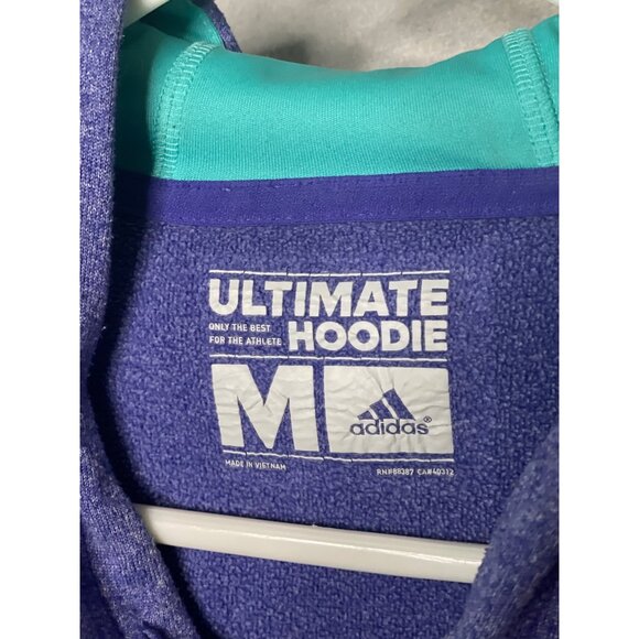 Adidas  Womens Ultimate Hoodie Size Medium Purple Teal Lined - Picture 3 of 6